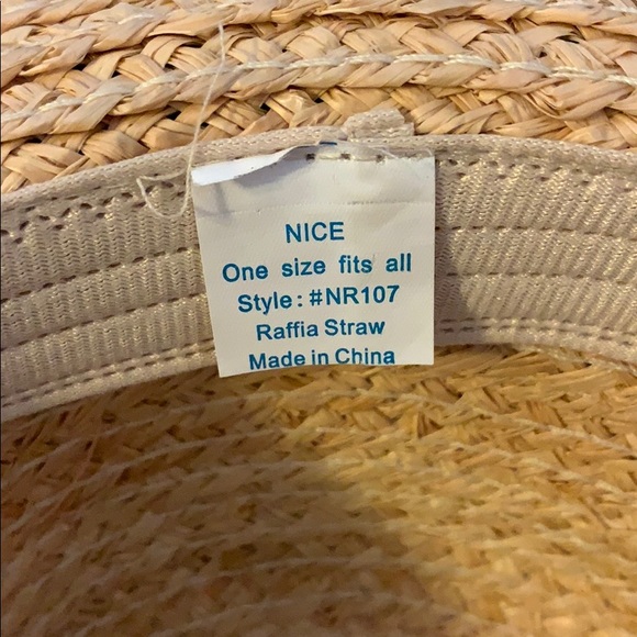 Woven Straw Sun Hat with Black Bow - Picture 5 of 5